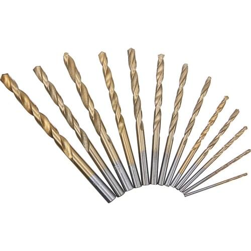 13pcs/lot High Speed Steel HSS Straight Shank Twist Drill Bits Electric Drill Rotary Drilling Hole Cutter Power Tool 1.5-6.5mm