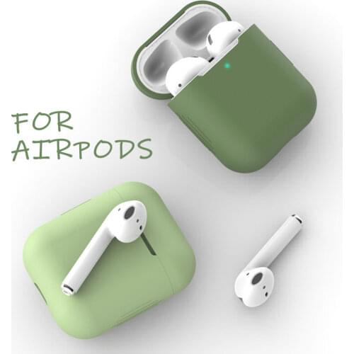 Slim Skin Anti-Fall Protective Silicone Case for AirPods 1 2 Bluetooth Headset Cases AirPod Earphone Charging Cover Accessory