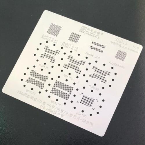 BGA reballing Stencil Template for SSD DDR NAND EMMC BGA136 BGA152 BGA132 BGA272 BGA316 BGA100 BGA190/BGA170/180/BGA78/96/128