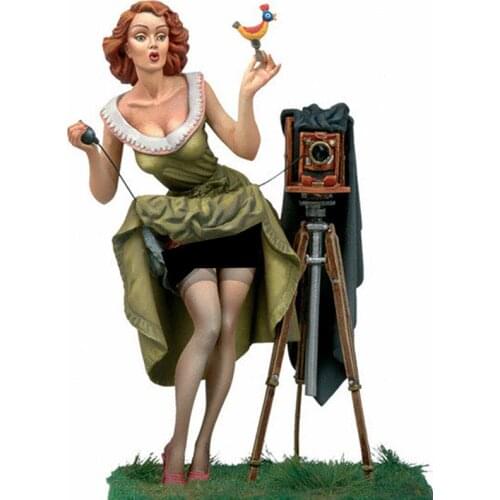 Unassambled 1/22 80mm ancient woman stand Resin figure miniature model kits Unpainted