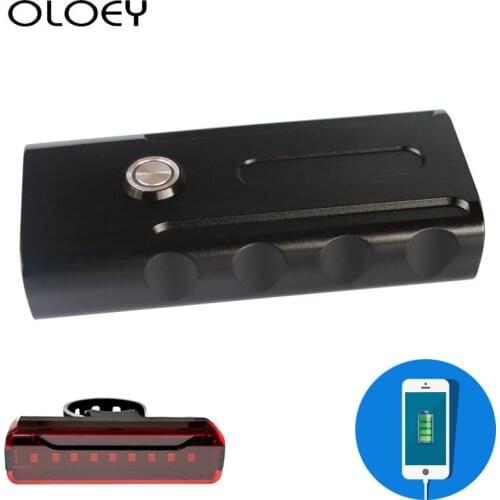 USB Rechargeable 5200mAh Bike Light Waterproof Accessories Rotation Front Cycling Night Safety Aluminum Alloy Bicycle Outdoor
