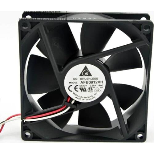 SSEA New Wholesale cooling fan for DELTA AFB0912VH FOO 9025 9CM 0.6A 12V 90*90*25mm server inverter cooling fan