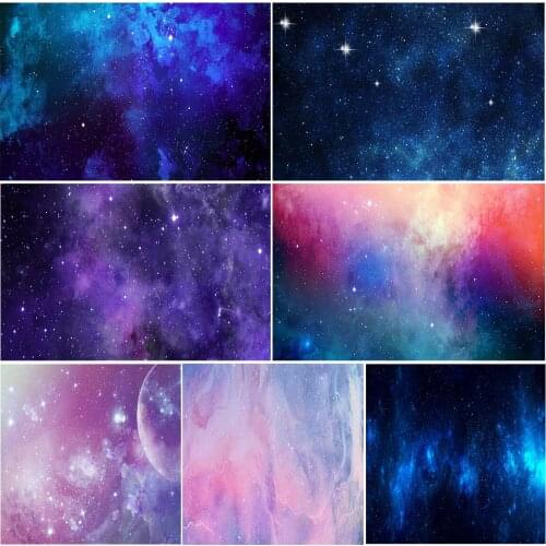 Gradient Nebula Starry Backdrop Studio Photos Photography Vinyl Background Prop