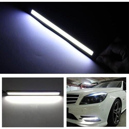 17cm COB car daytime running light LED strip light DRL waterproof exterior car red light blue white light driving ultra-thi E6O5