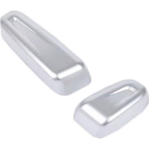 2pcs Car Styling ABS Chrome Seat Adjust Switch Button Cover Panel Trim For Hyundai ix35 2018 2019