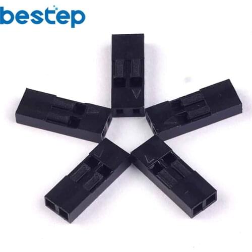 200PCS 2.54mm 2Pin 2P Dupont Connector Dupont Plastic Shell Plug Dupont Jumper Wire Cable Pin Header