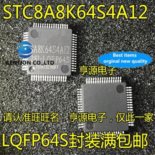 5Pcs STC8A8K64S4A12 STC8A8K64S4A12-28I-LQFP64S in stock 100% new and original