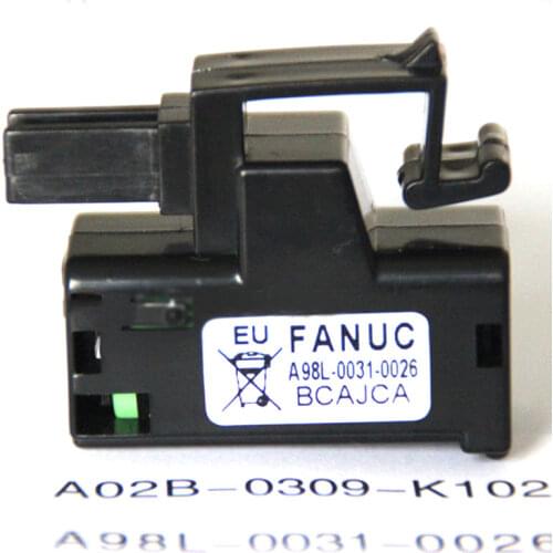 A98L-0031-0026 PLC Industrial Battery Pack for Fanuc CNC PLC Industrial System A02b-0309-k102 3V 1750mAh Battery