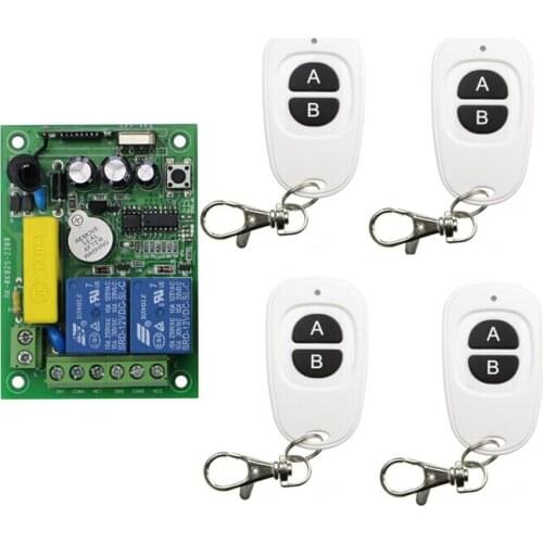 AC 220 V 8 A 2 CH RF Wireless Remote Control 1* Receiver +4* Transmitter Intelligent household