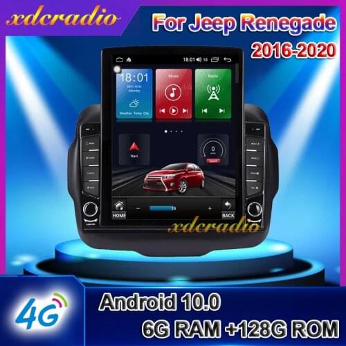 Xdcradio 10.4" Android 10.0 Tesla Style For Jeep Renegade Car Radio Multimedia Player GPS Navigation 2016 2017 2018 2019 2020