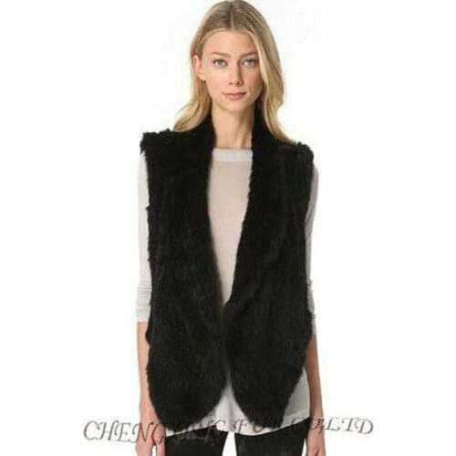 Free Shipping CX-G-B-192 European Fashion Rabbit Fur Vest For Women