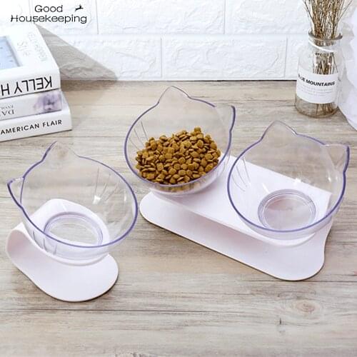 Cat Bowls Dogs Feeders Cat Feeding Bowl With Raised Stand For Cats Double Bowl Cats Food Bowls Water Bowls Pet Supplies