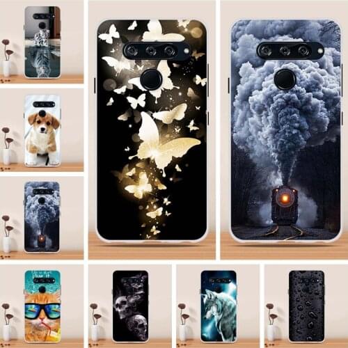 Funda for LG V40 Case Cover Cute Cartoon Silicone Soft TPU Phone Case for LG V40 Thinq Case Cover Capa Coque Bumper Protector
