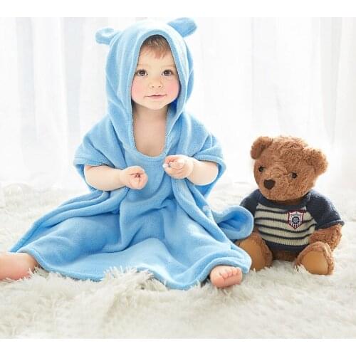 Baby Bath Towel Hooded Cloak Animal Shaped Kids Bathrobe Child Blanket Wrap for Newborn Infant toalha de banho bebe