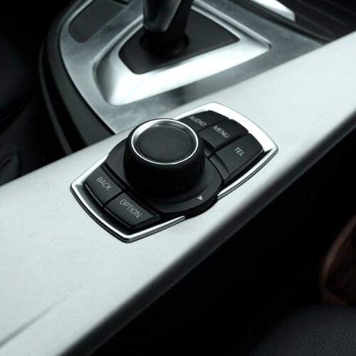 Chrome Interior Accessories For BMW 1 2 3 4 Series Multimedia Swith Cover Trim Sticker Car Styling