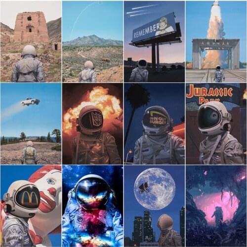 Science Fiction Spaceman Diy 5D Diamond Paintings Full Square and Round Embroidery Mosaic Cross Stitch Home Decor for Gifts