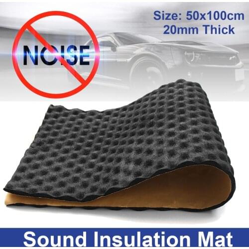 50*100cm 20mm Car Sound Hot Deadener Mat Noise Proof Bonnet Insulation Deadening Hood Engine Firewall Heat Foam Cotton Sticker