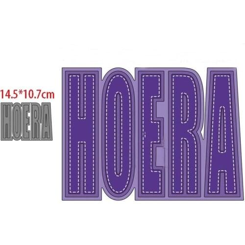 Old Sirius English letter HOERA Metal cutting dies cut die mold card Scrapbook paper craft knife mould blade punch stencils die