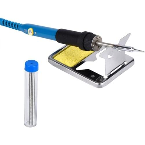 JCD Tin Soldering Iron Kit Temperature Adjustable 60W Rapid Heating Tin Solder Iron Tips Welding Rework Station Accessories