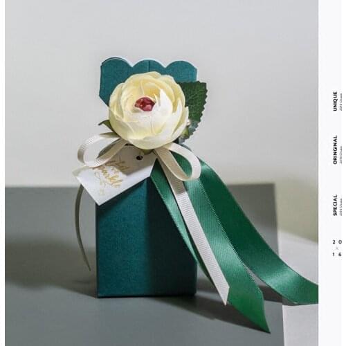 2019 new green vase wedding candy boxes favors and gifts event party supplies gift cases pouches birthday party pack supplies