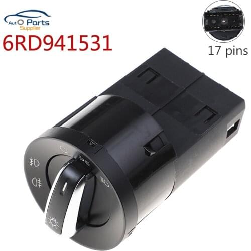 New 6RD941531 Chrome Headlight Fog Lamp Switch For AUDI A4 8E B6 TT 8N Transporter T5 VW Polo 6R Jetta IV VI 6