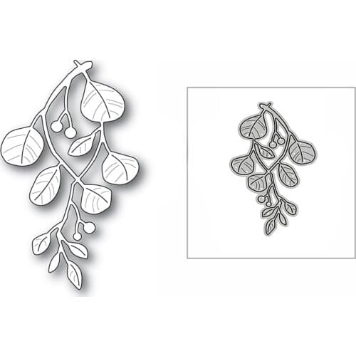 New Green Gum Leaves Berry Plant 2020 Metal Cutting Dies for DIY Scrapbooking and Card Making Decor Embossing Craft No Stamps