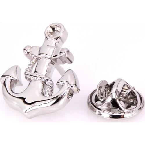New ship anchor Brooch high quality mens suit Brooch Lapel Badge Pin mens Wedding Shirt Lapel Brand Jewelry Pin