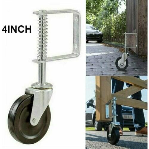 Wheel Support Gate Caster Pneumatic Spring Loaded Swivel Fence Roller Heavy Duty