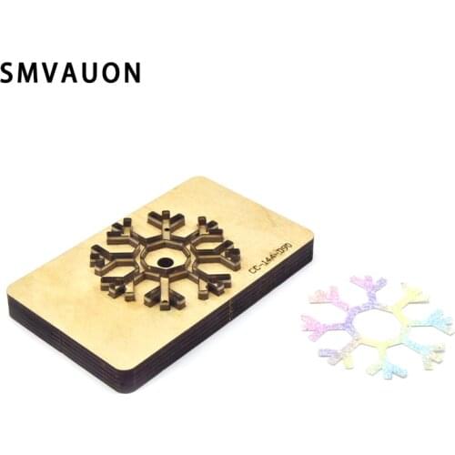 Diy Snowflakes Cutting Mold For New Year Christmas Ornament Leather Die Handicraft Tool Wood Dies For Crafts Party Decor SMVAUON
