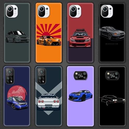 Luxury Shell for Xiaomi Mi Poco X3 NFC F3 F1 M3 9 9T 10 10T Note 10 Lite 11i 11 Ultra Pro Silicone Case Cool JDM Sports Car