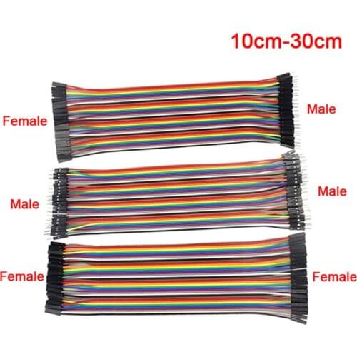 Electric Dupont Cable Jumper Wire Copper Female to Male Cable Electric Dupont Hookup Wire Dupont 30cm 20cm For Arduino DIY KIT