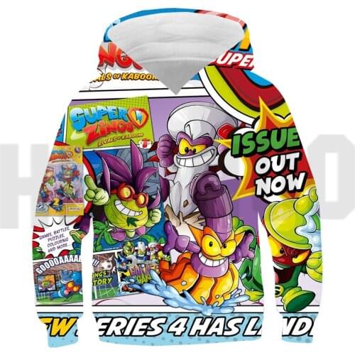 Superzings Serie 4/5/6 Hoodie 3D Print Anime Childrens Sweatshirt Super Zings Oversized Streetwear Men 3-15 Year Old Teenagers