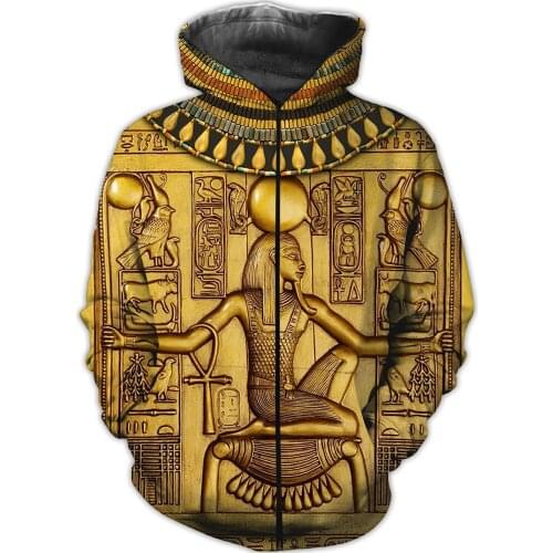 Ancient Egypt 3D Printed Oversized Men Hoodies Unisex Casual Pullover Zip Hoodie Streetwear Sudadera Hombre Moletom Masculino