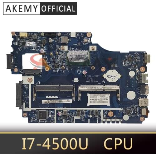 Akemy Laptop motherboard For ACER Aspire E1-532 I7-4500U Mainboard LA-9532P SR16Z DDR3