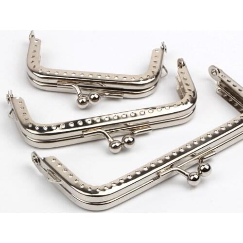 1Pcs Purse Frame Hanger DIY Purses Handle Rectangle Bag Parts 6.5-20cm Metal Kiss Clasp Vintage Bag Accessories 7 Sizes