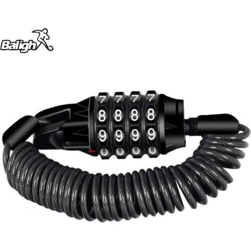 Balight Motorcycle Helmet Lock With Steel Wire Cable Tough Combination PIN Lock Carabiner Fix For Bicycle Electric