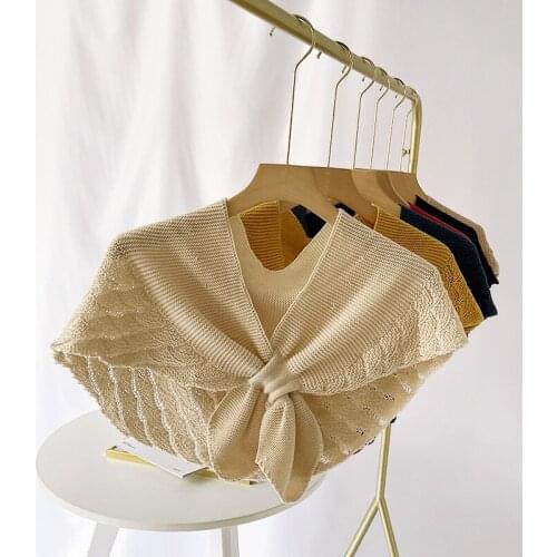 Female Shawl Wrap for Women Fake Collar Autumn Winter Knit Shawl False Collar Scarf Neck Shawl Detachable Shirt Collar