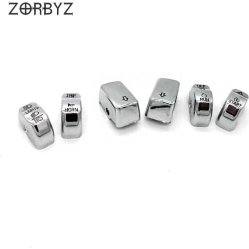 ZORBYZ Chrome Carved Hand Control Switch Housing Buttons Cap For Harley 14-Later XL/12-Later Dyna & 11-15 Softail Models