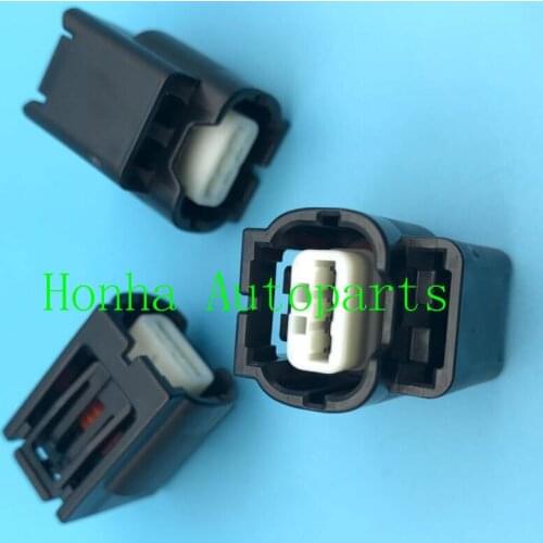2pcs Black 3 pin automobile waterproof auto connector(white clip)female 0.6mm 7283-2147-30