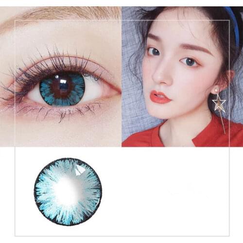 2pcs/Pair Big Eye Beautiful Pupil Color Colorful Female Contacts Lens Cute Multicolor Party Gift Cartoon Girl Decoration Cosplay