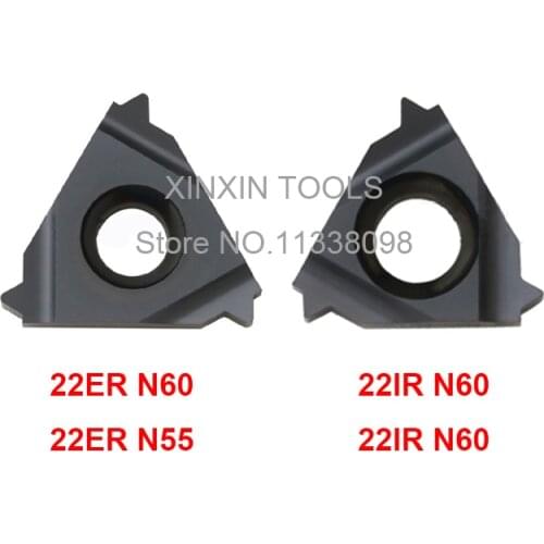 22ER N60/22ER N55/22IR N60/22NR N55 Threaded Turning Carbide Insert,PVD Coating Lathe Inserts 55 60 degree Cutting Steel