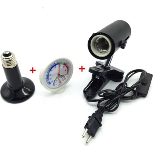 3 Sets Ceramic Lamp Thermometer-hygrometer Heating Lamp Holder Animal Heat Lamps Pet Insect Reptile Insulation