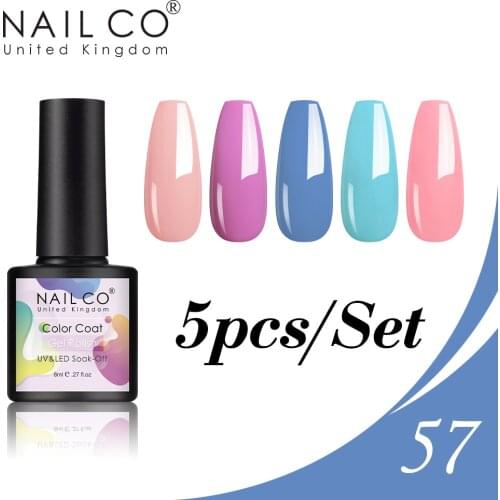 NAILCO 5pcs 8ml Gel Nail Polish Set VIP Salon Manicure Wholesale Semi-permanent Soak off Nails art supplis for professinals Kit