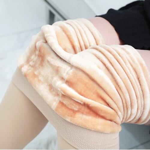 AECU Warm Womens Plus Velvet Winter Leggings Ankle-Length Keep Warm Solid Pants High Waist Large Size Women Leggings