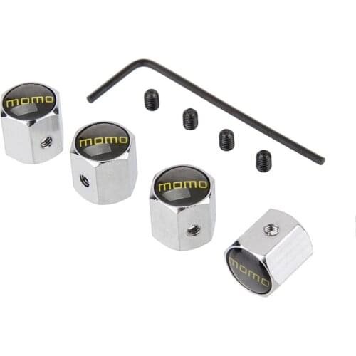 Car Accessories for MOMO Logo Wheels Tire Stem Valve Caps Airtight Covers Air Caps for LADA Citroen LADA Nissan Honda Subaru BMW