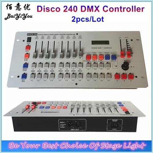 White Case Disco 240 DMX 512 Controller 240 DMX Moving Head PAR Stage Light Console 16x24CH DJ Disco 240 DMX Controller