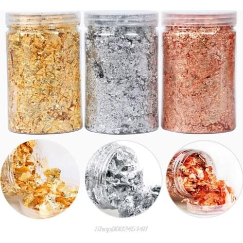 3Colors Metallic Foil Flakes Sequins Glitters for Painting Arts Art Foil Decorative Paper Resin Mold Fillings Au11 20 Dropship