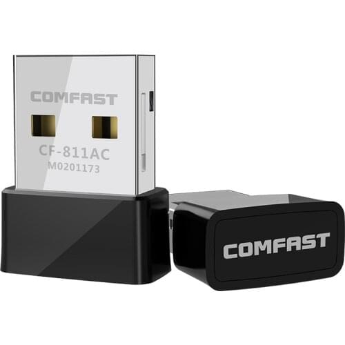 COMFAST CF-811AC dual band 2.4GHz&5.8GHz 650mbps high gain mini usb wireless adapter for pc and desktop