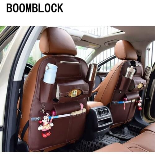 BOOMBLOCK Car Back Seat Cover Bag Phone Holder For Peugeot 307 206 Jeep Ford Focus 2 3 VW Polo Golf 4 5 7 Touran T5 T4