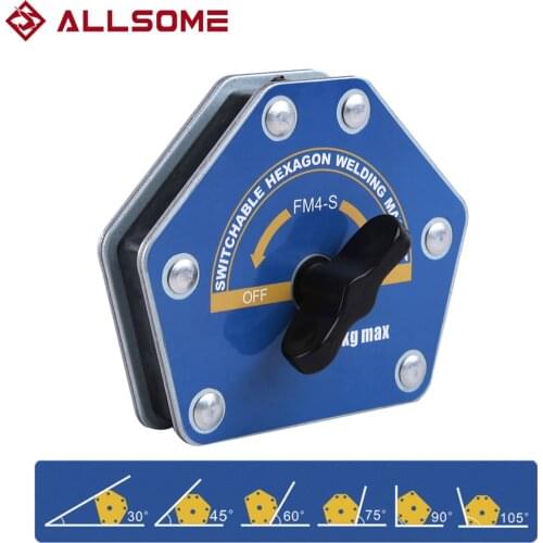 ALLSOME Magnetic Welding Fixer Holders 30°,45°,60°,75°, 90°,135°Multi-angle Neodymium Magnet Holding Auxiliary Locator Tool